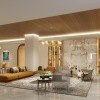 large lounge with seating and tables