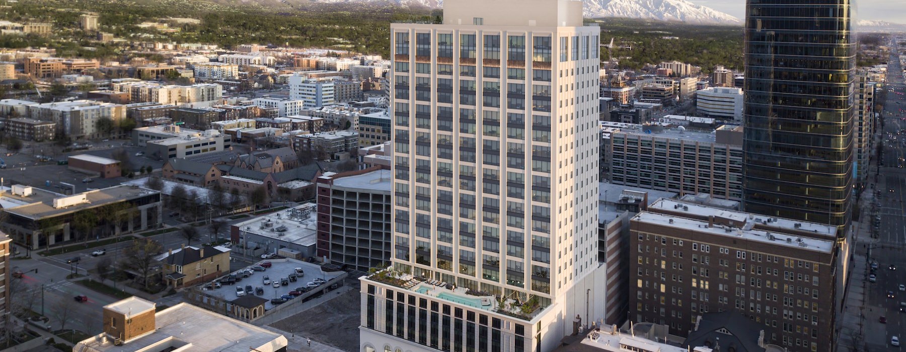 a city with tall buildings